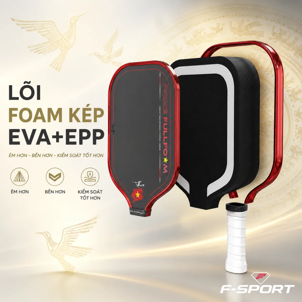 vợt pickleball fullfoam phiên bản cờ đỏ sao vàng - anh 2