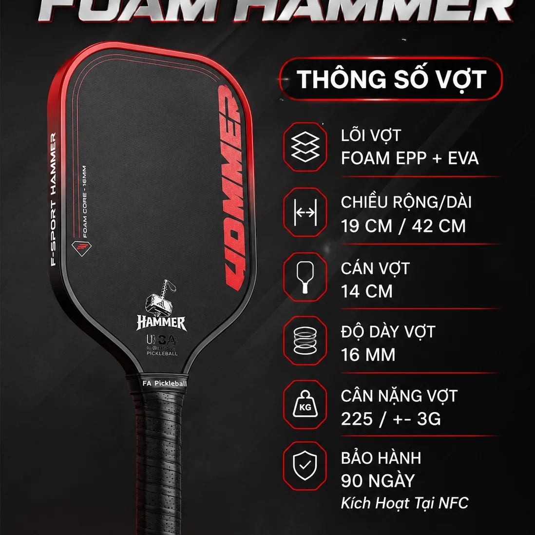 F-SPORT HAMMER: KHÔNG PHẢI CỨ NẨY NHIỀU MỚI LÀ VỢT FOAM TỐT - anh 1