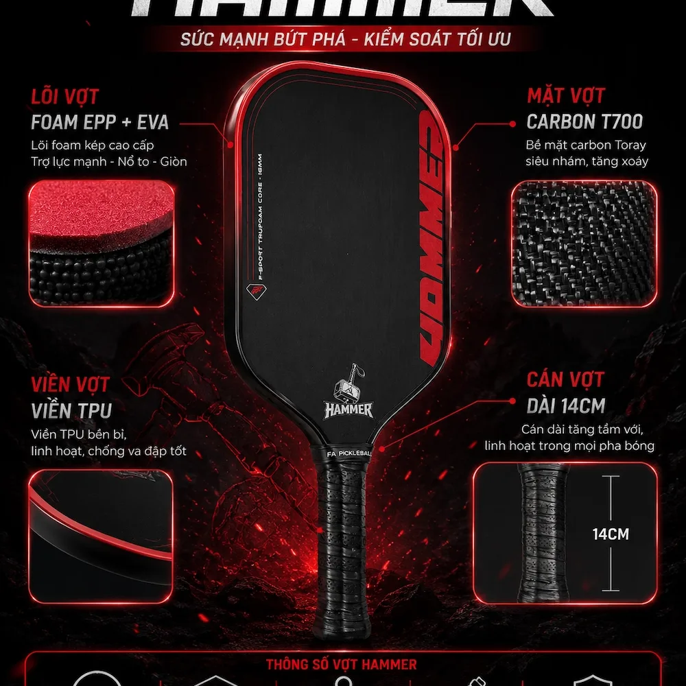 F-SPORT HAMMER: KHÔNG PHẢI CỨ NẨY NHIỀU MỚI LÀ VỢT FOAM TỐT - anh 3