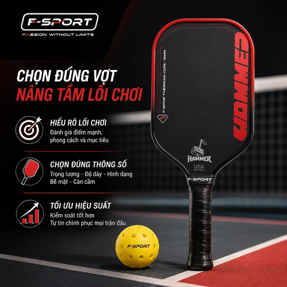 Vợt Pickleball: Chọn Đúng Để Tối Ưu Lối Chơi Của Bạn - anh 1