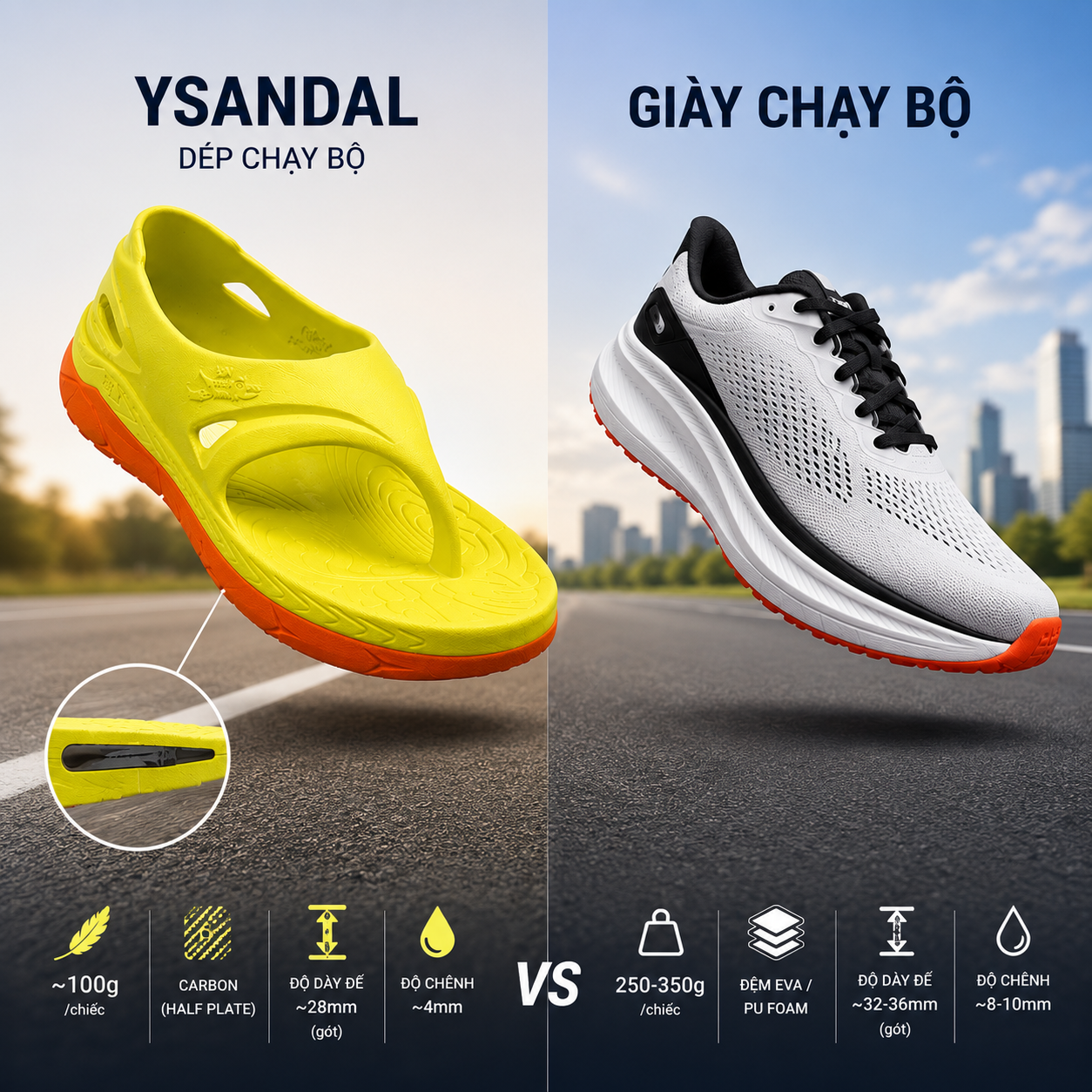 Dép Chạy Ysandal Đài Loan: Giải Mã Cấu Tạo & Vật Liệu Giúp Tối Ưu Hiệu Suất, Giảm Chấn Thương 🔥 - anh 1